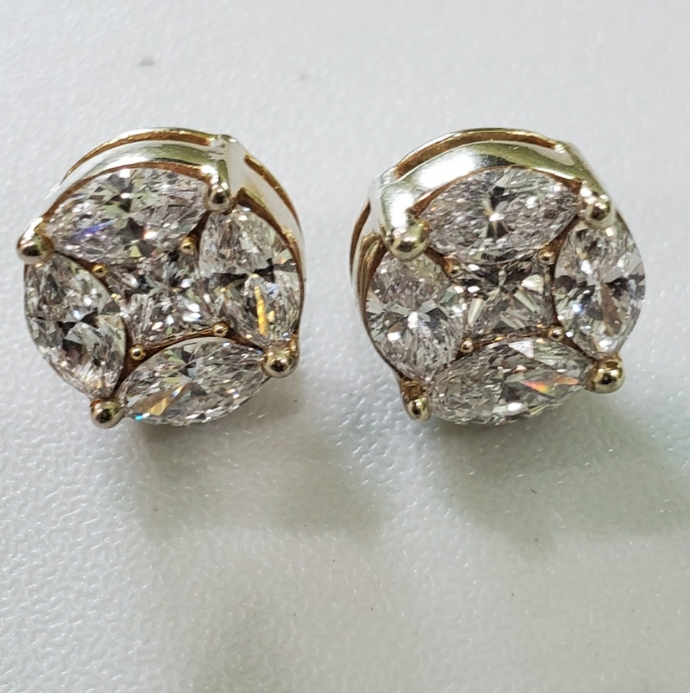 14k Diamond Earrings
